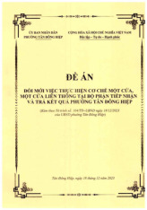 Đề án đổi mới thực hiện cơ chế một cửa, một cửa liên thông | Học viện Hành chính Quốc gia
