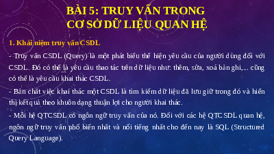 Bài 5 Chủ đề F | Bài giảng PowerPoint Tin học 11 Cánh diều