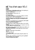 Bài tập ôn tập thi môn kinh tế vi mô - Tài liệu tham khảo | Đại học Hoa Sen
