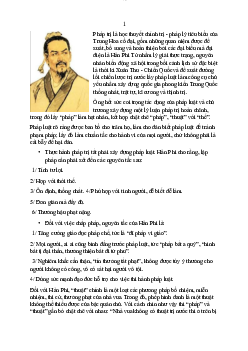 Những giá trị của học thuyết pháp trị Trung Hoa cổ đại