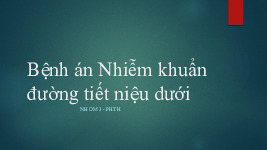 Bệnh Án Nhiễm Khuẩn Tiết Niệu Dưới | Y tế - Sức khỏe