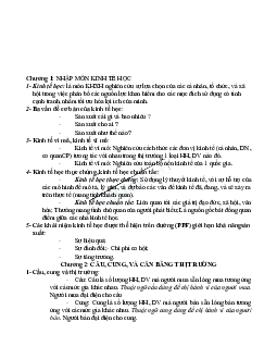 Tóm tắt kiến thức ôn tập môn Kinh tế vĩ mô | Đại học Fulbright Việt Nam