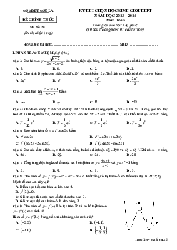 Đề thi chọn học sinh giỏi Toán THPT năm 2023 – 2024 sở GD&ĐT Sơn La