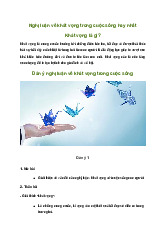 Văn mẫu lớp 9: Nghị luận về khát vọng trong cuộc sống