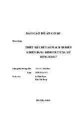 BÁO CÁO ĐỒ ÁN CƠ SƠ | Đại học Kinh tế Kỹ thuật Công nghiệp