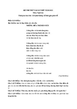 Đề thi thử vào lớp 10 môn Ngữ văn 2023 - Đề 1
