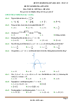 TOP 10 đề kiểm tra giữa học kì 2 Toán 10 Kết Nối Tri Thức Với Cuộc Sống