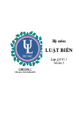 Bài tập nhóm tìm hiểu tổng quan về luật biển quốc tế