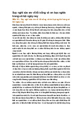 Suy nghĩ của em về lối sống vô ơn bạc nghĩa trong xã hội ngày nay