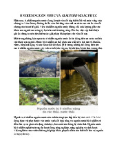 Ô NHIỄM NGUỒN NƯỚC VÀ CÁC GIẢI PHÁP KHẮC PHỤC - Lý do | Đại học Văn Lang