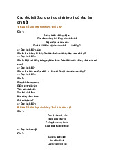 Câu đố, bài đọc cho học sinh lớp 1 có đáp án chi tiết