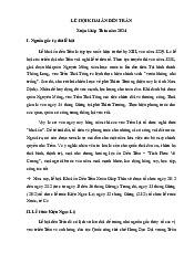 Lễ hội khai ấn đền trần - Cơ sở văn hóa Việt Nam | Trường Đại học Văn hóa Hà Nội