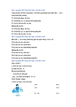 Giải VBT môn Tiếng việt 2 - Bài 30: Thương ông | Kết nối tri thức