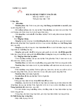 Chủ đề 11. Bài 35: Hệ mặt trời và ngân hà | Bài giảng KHTN 6 | Cánh diều