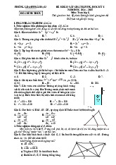 Đề học kỳ 1 Toán 8 năm 2024 – 2025 phòng GD&ĐT Hải Hậu – Nam Định