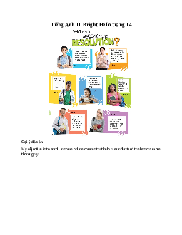 Giải Tiếng Anh 11 Hello trang 14 | Bright