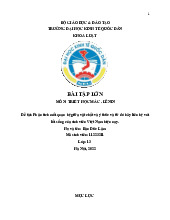 Phân tích mối quan hệ giữa vật chất và ý thức và từ đó hãy liên hệ với lối sống của sinh viên Việt Nam hiện nay | Bài tập lớn môn triết học mác - lênin