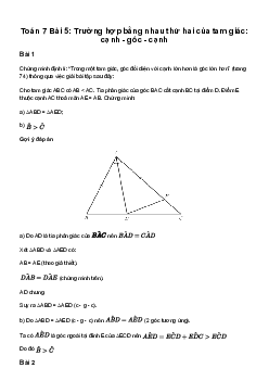 Giải Toán 7 bài 5: Tính chất ba đường trung trực của tam giác | Cánh diều