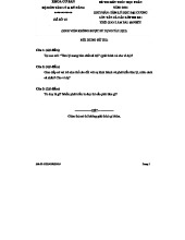 Đề thi Tâm lý học ĐH K2014: Câu hỏi và Đáp án cuối kỳ