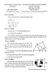 Đề tuyển sinh lớp 10 môn Toán năm 2025 – 2026 sở GD&ĐT An Giang