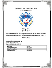 Bài tập nhóm Quản lý dự án sửa chữa nhà ở môn Lập và quản lý dự án | Đại học kinh tế Quốc dân