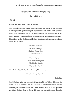 Phân tích hai khổ thơ cuối trong bài Sóng của Xuân Quỳnh | Văn mẫu lớp 12