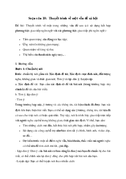 Soạn bài Thuyết trình về một vấn đề xã hội - Ngữ Văn 10 Chân trời sáng tạo