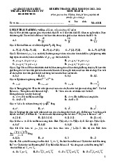 Đề học kì 2 Toán 11 năm 2023 – 2024 trường THPT Đào Duy Từ – Quảng Bình