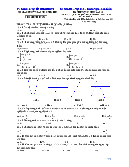 Đề tuyển sinh lớp 10 THPT môn Toán năm 2024 – 2025 sở GD&ĐT Phú Thọ