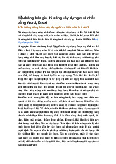 Mẫu bảng báo giá thi công xây dựng mới nhất bằng Word, Ecexl