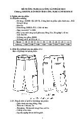 Hướng dẫn phân tích công nghệ: Sản phẩm quần short nam môn Công nghệ gia công sản phẩm may | Trường Đại học Bách Khoa Hà Nội