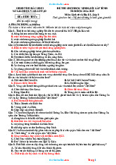 Đề Thi Chọn HSG Lịch Sử Địa Lí 9 Sở GD Bắc Ninh 2024-2025 Có Đáp Án