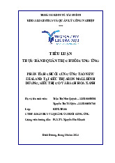 Tiểu luận Phân tích chuỗi cung ứng táo NEW ZELAND tại siêu thị AEON MALL Bình Dương, siêu thị Go và Bách Hóa Xanh môn Quản tri chuỗi cung ứng - Trường Đại học Thủ Dầu Một.