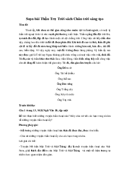 Soạn bài Thần Trụ Trời Ngữ Văn 10 sách Chân trời sáng tạo