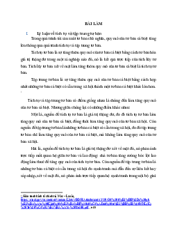 Phân tích thực tiễn phát triển nước ta dưới góc nhìn tích tụ và tập trung học phần Triết học Mac-Lênin
