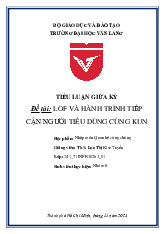 TIỂU LUẬN GIỮA KỲ - NGHIÊN CỨU HOẠT ĐỘNG PR DOANH NGHIỆP | Đại học Văn Lang