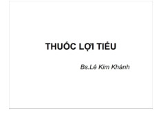 Các Nhóm Thuốc Lợi Tiểu: Hướng Dẫn Chi Tiết và Ứng Dụng môn Dược học | Trường Đại Học Y Dược Thái Bình