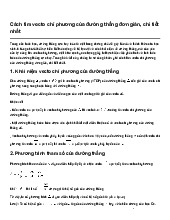 Cách tìm vecto chỉ phương của đường thẳng đơn giản, chi tiết nhất | Toán 10