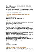 Cảm nhận của anh chị về cảnh Chí Phèo tỉnh dậy sau trận ốm