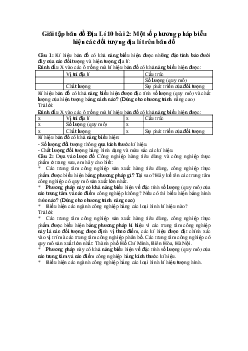 Tập bản đồ Địa lý lớp 10 bài 2: Một số phương pháp biểu hiện các đối tượng địa lí trên bản đồ