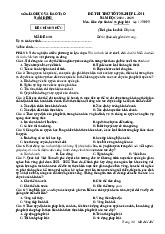 Đề thi thử tốt nghiệp THPT 2025 môn Giáo dục Kinh tế và Pháp luật lần 1 Sở GD&ĐT Nam Định