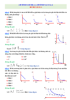 Bài tập đồ thị Vật lý 11 sách Kết Nối Tri Thức