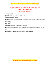 Ma trận, đặc tả và đề kiểm tra cuối kì 1 khoa học 4