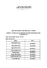 Bài tập lớn: Vai trò gia đình với thế hệ trẻ hiện nay môn Chủ nghĩa xã hội khoa học | Học viện Ngân hàng