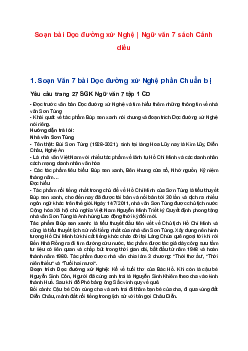 Soạn bài Dọc đường xứ Nghệ | Ngữ văn 7 sách Cánh diều
