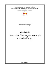 Bài giảng môn An toàn ứng dụng web và cơ sở dữ liệu | Học viện Công Nghệ Bưu Chính Viễn Thông