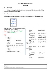 CE119-Lab02 - Báo cáo Thực Hành và Bài Tập Hợp Ngữ MIPS. Môn Thực hành môn kiến trúc máy tính | Đại học Trường Đại học Công nghệ thông tin, Đại học Quốc gia Thành phố Hồ Chí Minh.