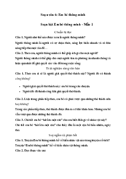 Soạn bài Em bé thông minh - Chân trời sáng tạo 6