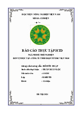 Báo cáo thực tập môn Cơ sở vật lý cho tin học   | Học viện Nông nghiệp Việt Nam