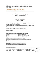 Mẫu biên bản nghiệm thu, biên bản bàn giao mới nhất